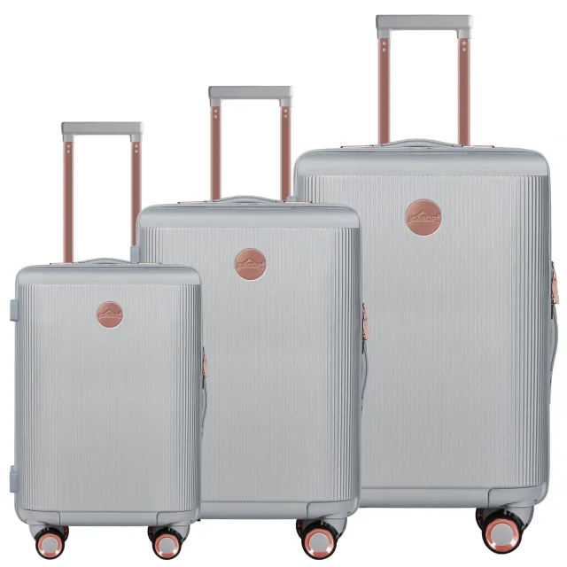 HOMELUX Kofferset 3-teilig Silber M-L-XL Hartschale