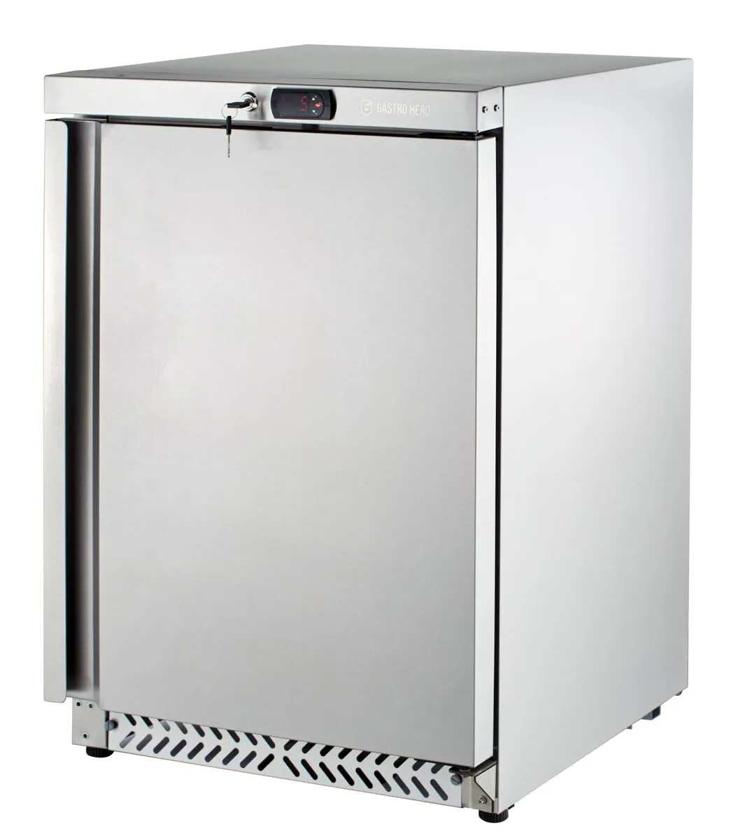 GastroHero SFH20S Tiefkühlschrank 170 Liter Edelstahl