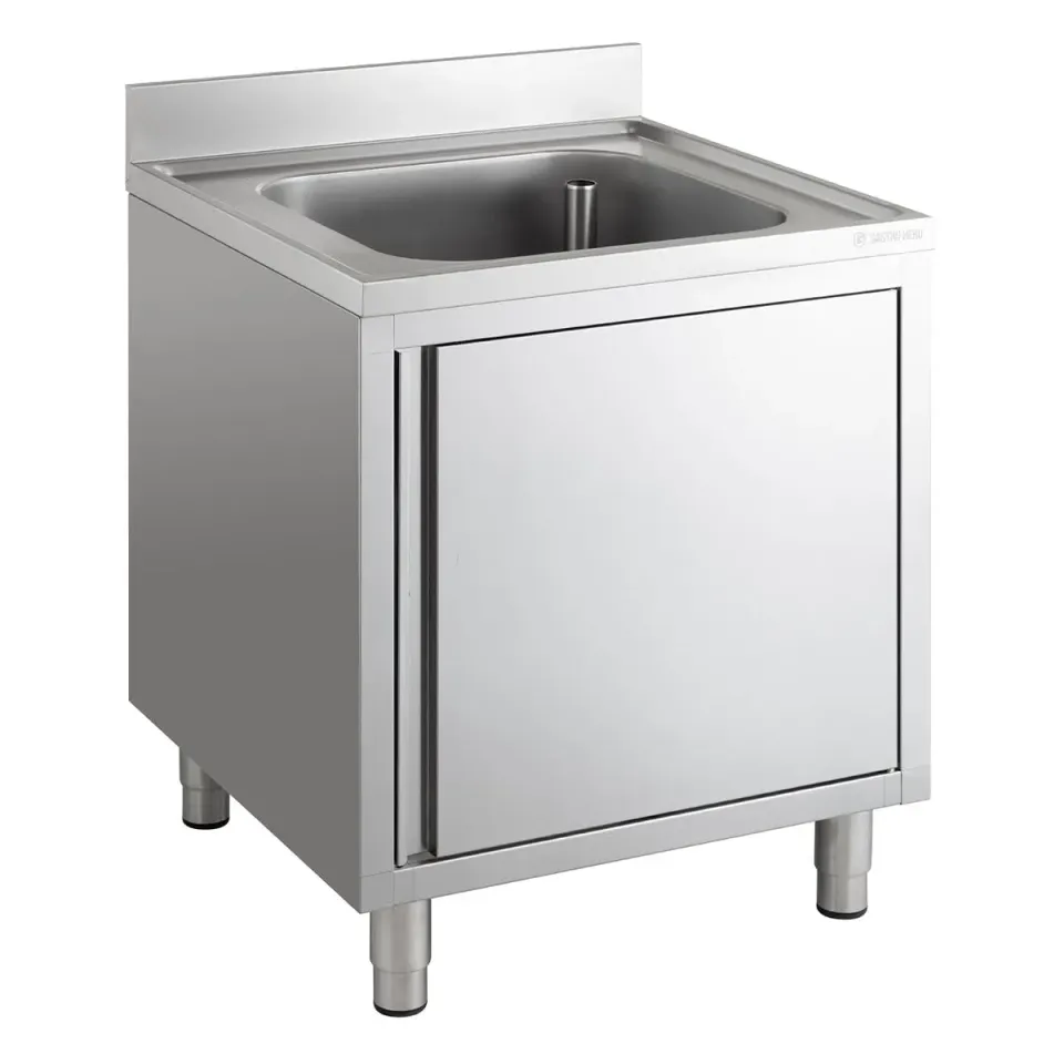 GastroHero Eco Spülschrank 70x70 1 Becken Edelstahl