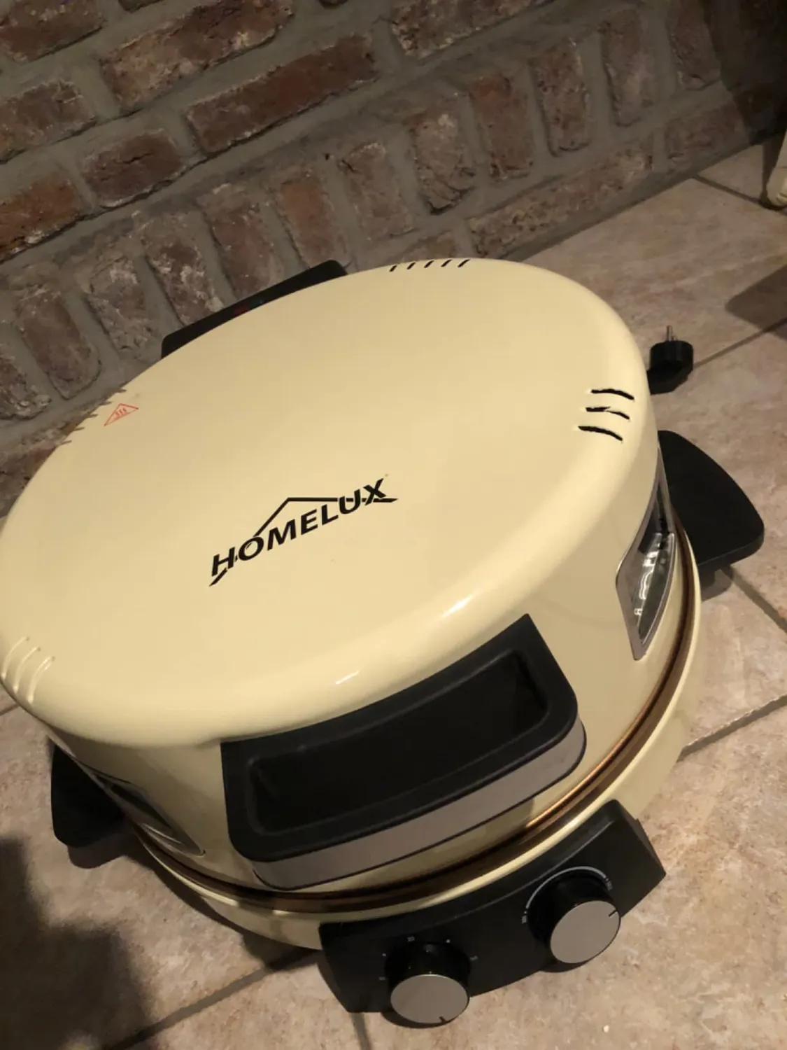 HOMELUX Pizzaofen 2800W Elektro Steinofen 40cm 400°C