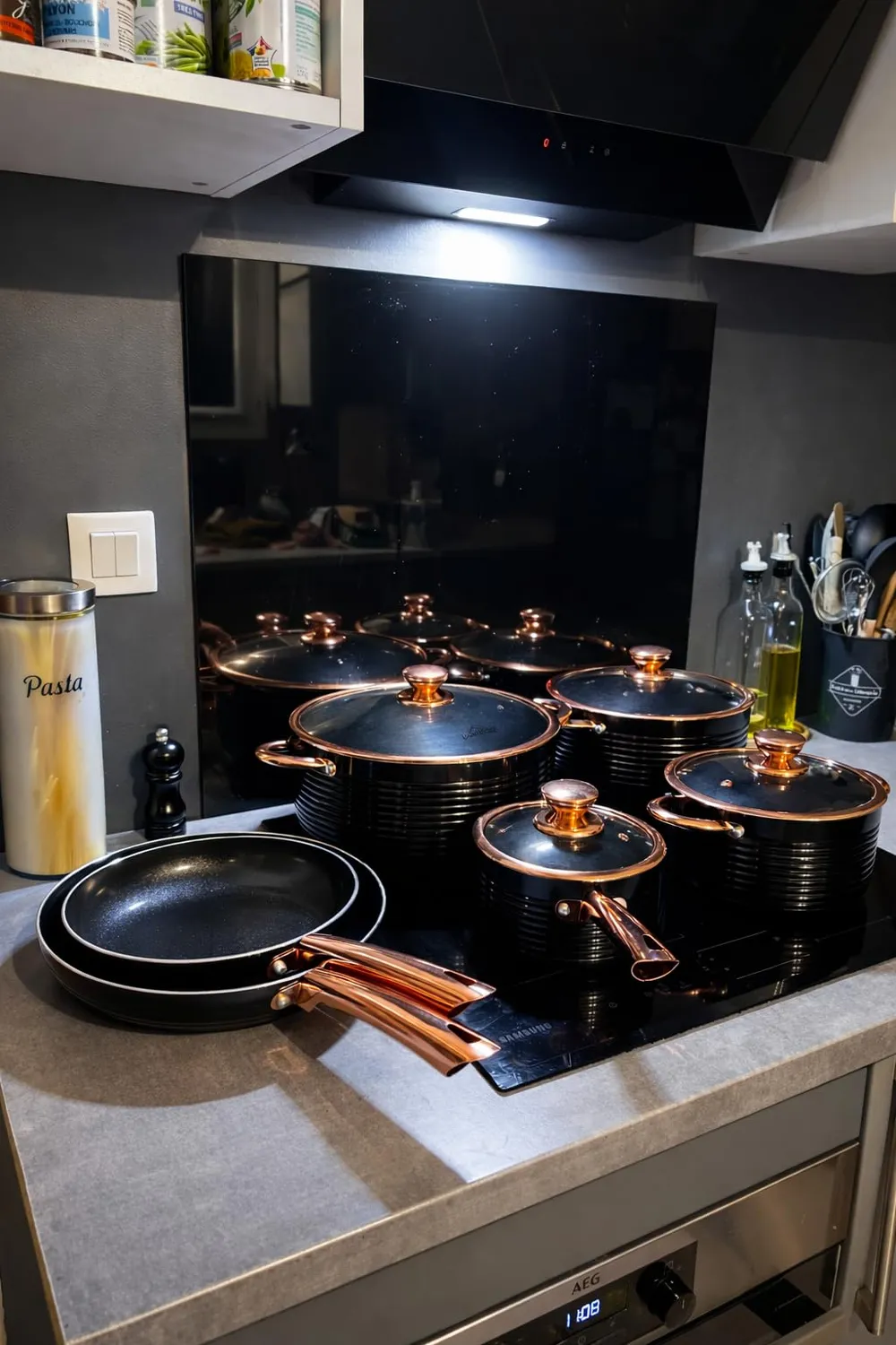 HOMELUX Topfset 10tlg Induktion Keramik Roségold