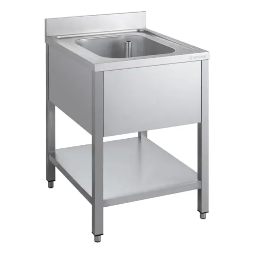 GastroHero ECO Spültisch 60x70 cm 1 Becken mittig