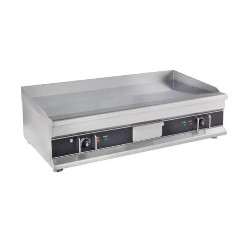 GastroHero Eco Grillplatte Elektro 99,8 cm glatt verchromt