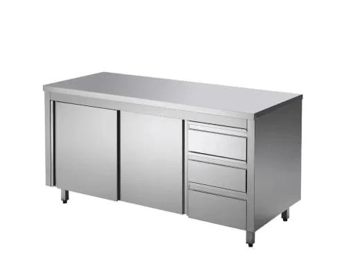 GastroHero ASS3SR-ECO12X7A Arbeitsschrank 120x70 Aufkantung