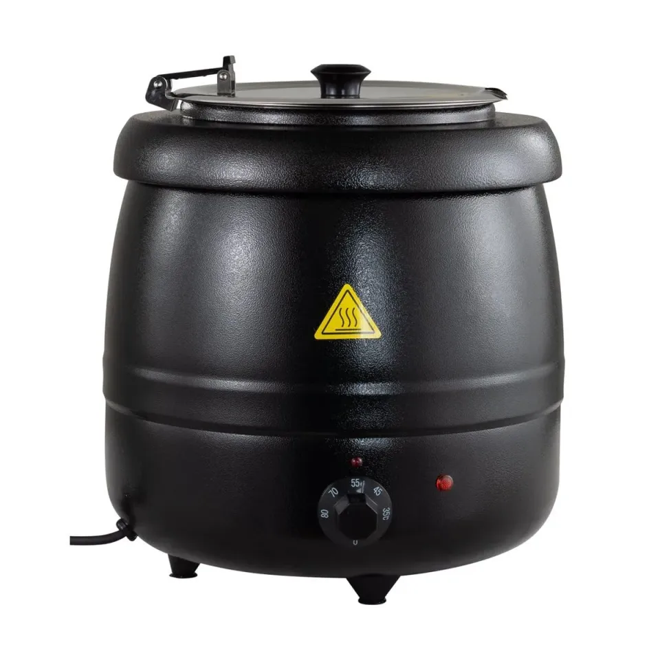 GastroHero STS-ECO-10 Suppentopf 10 L Schwarz