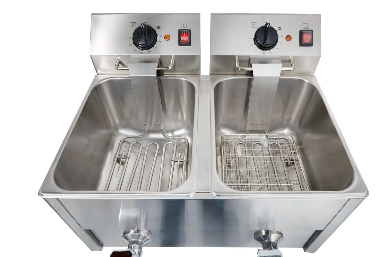 GastroHero EF-ECO10_10A Doppelfritteuse 2x10L Edelstahl