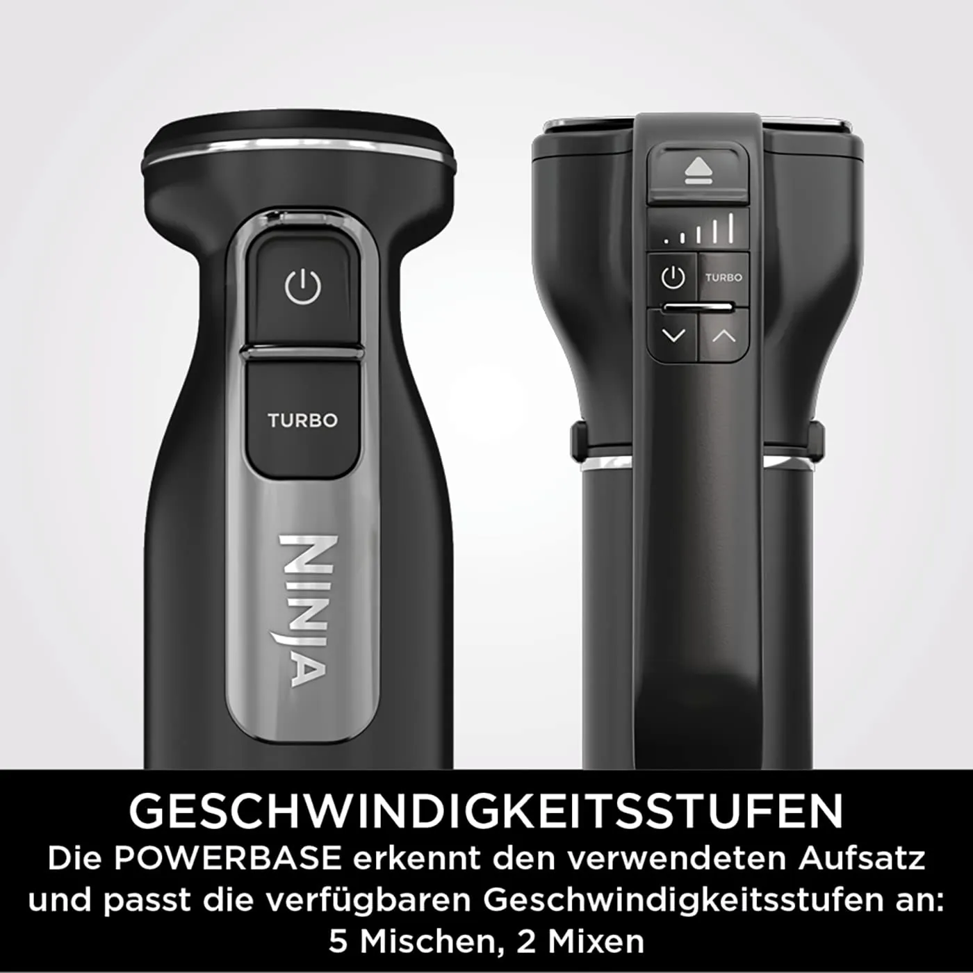 Ninja Foodi 3-in-1 Stabmixer CI100EU 850W Schwarz mit Zerkleinerer