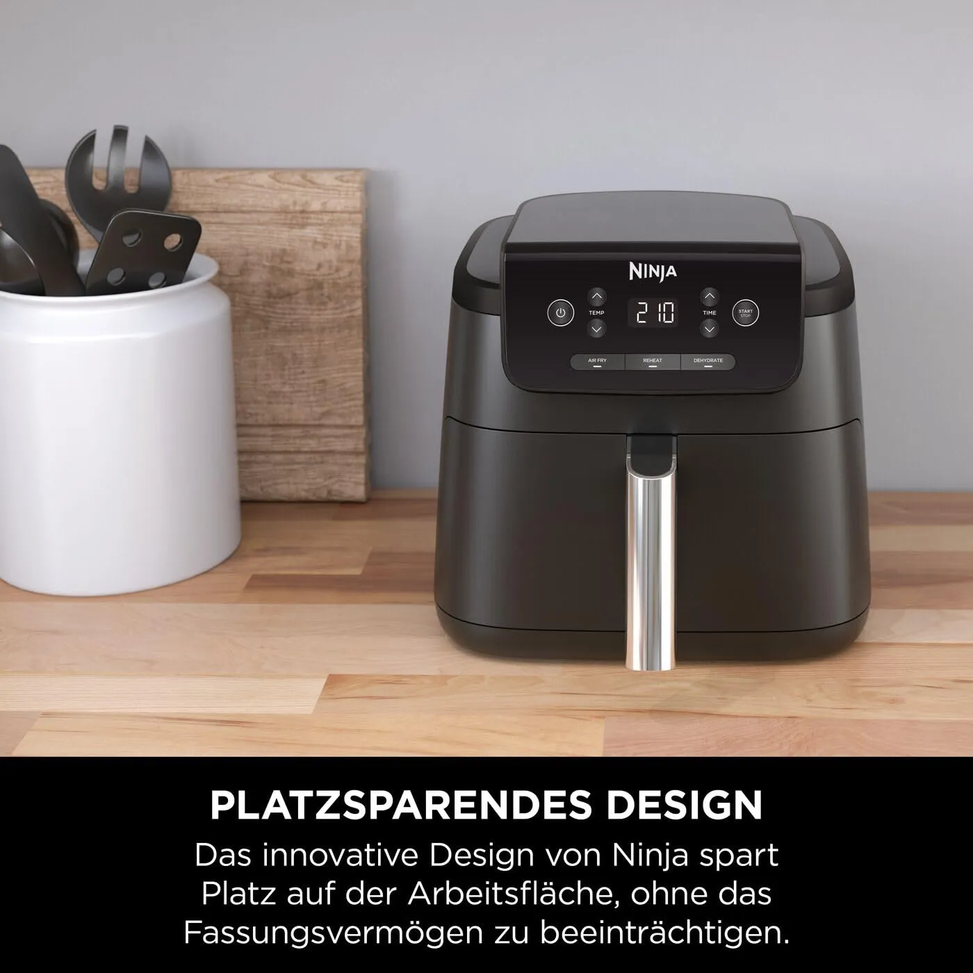 Ninja 3-in-1 Heißluftfritteuse Schwarz 4,7 l AirCrisp
