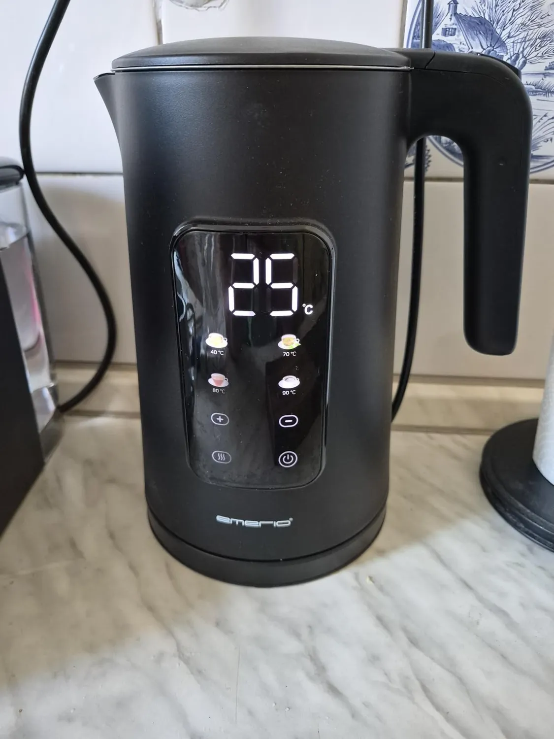 Emerio WK-119255.5 Wasserkocher Glas 1,7L mit Temperaturwahl