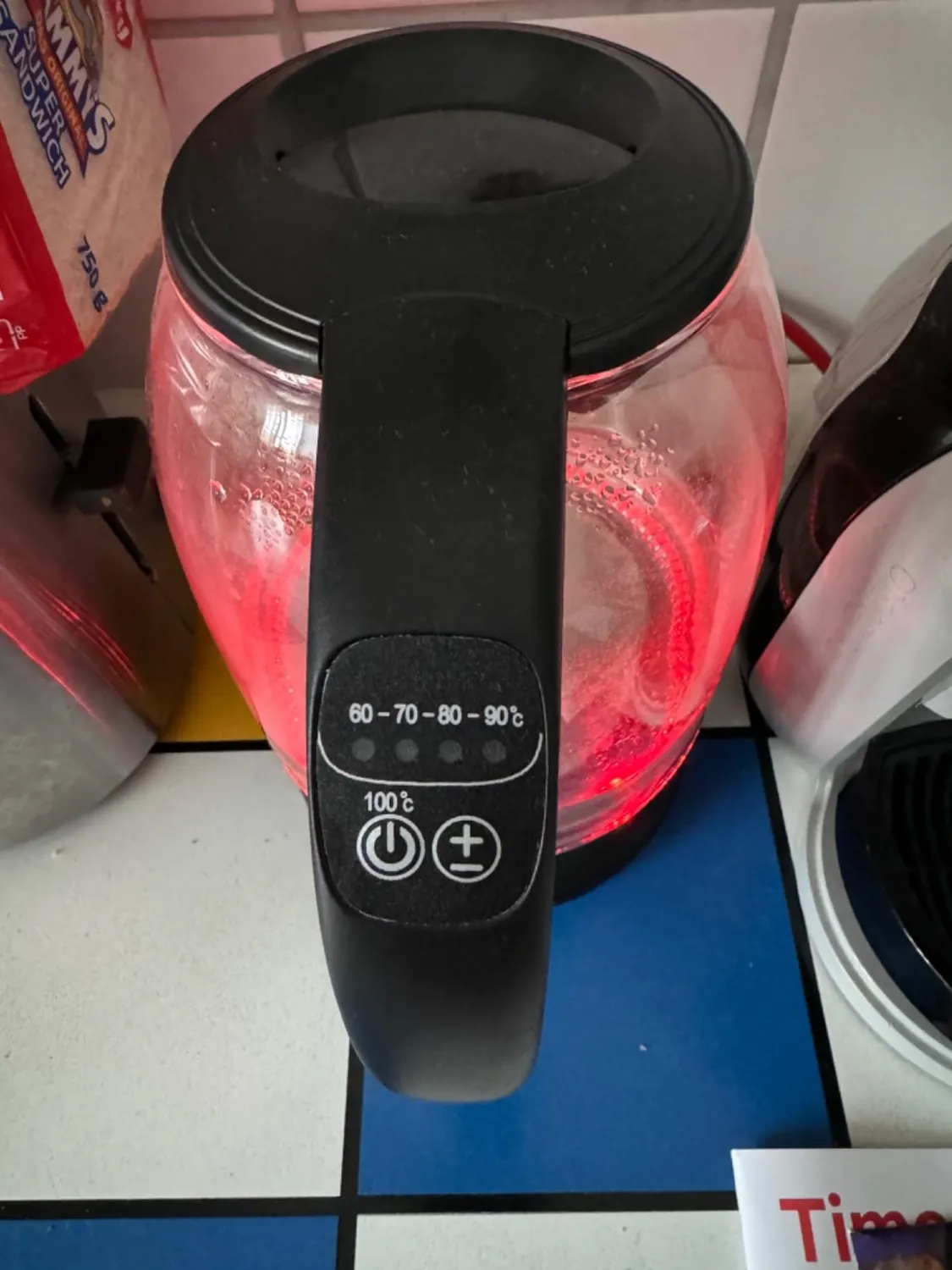 Emerio WK-119255.5 Wasserkocher Glas 1,7L mit Temperaturwahl
