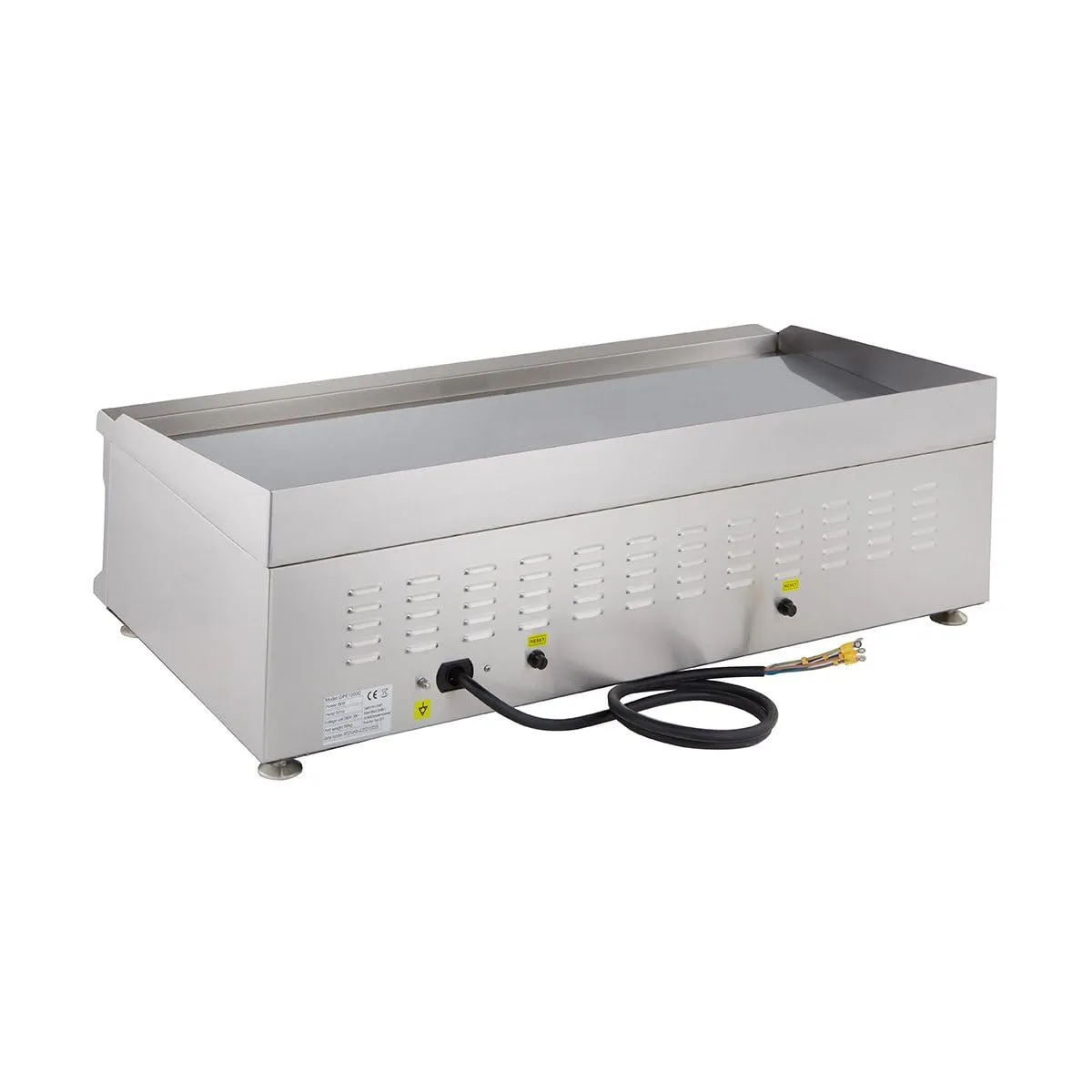 GastroHero Eco Grillplatte Elektro 99,8 cm glatt verchromt