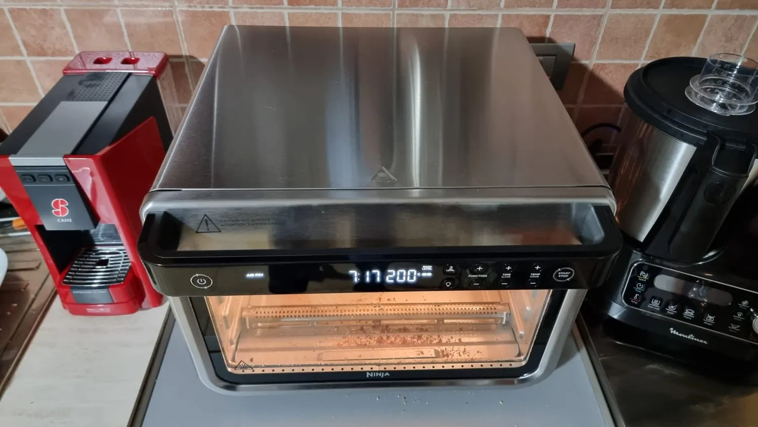 Ninja Foodi DT200EU Mini-Ofen 10-in-1 silber-schwarz