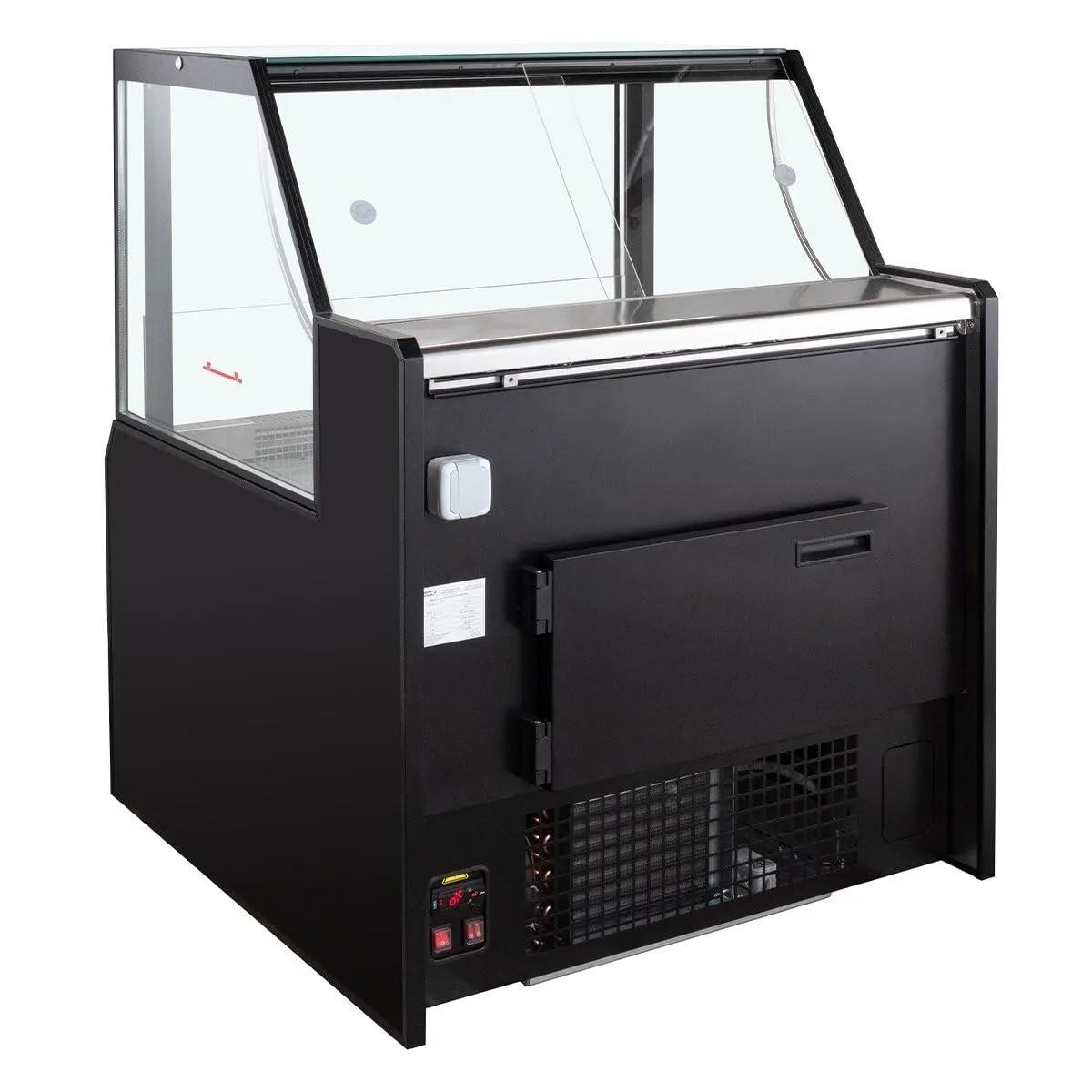 GastroHero TITAN Kühltheke 997 mm schwarz LED gekühlter Unterbau