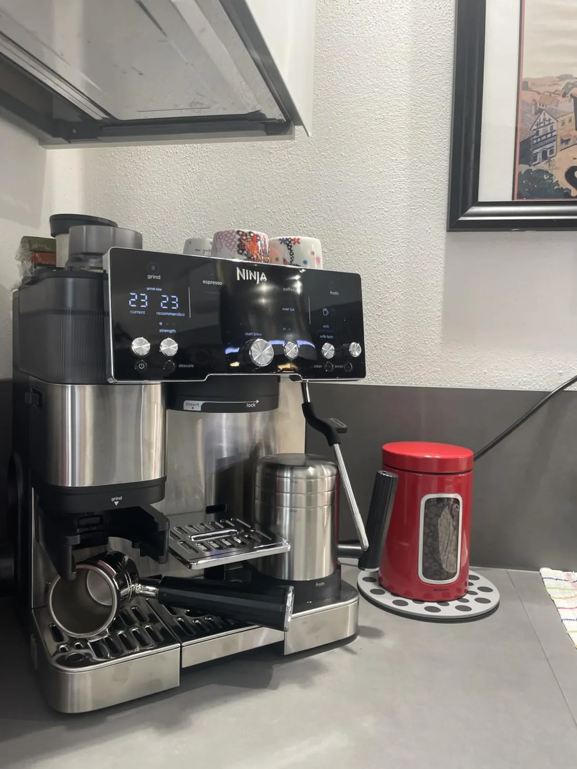 Ninja Luxe Essential Kaffeemaschine Silber 2-in-1 Mahlwerk