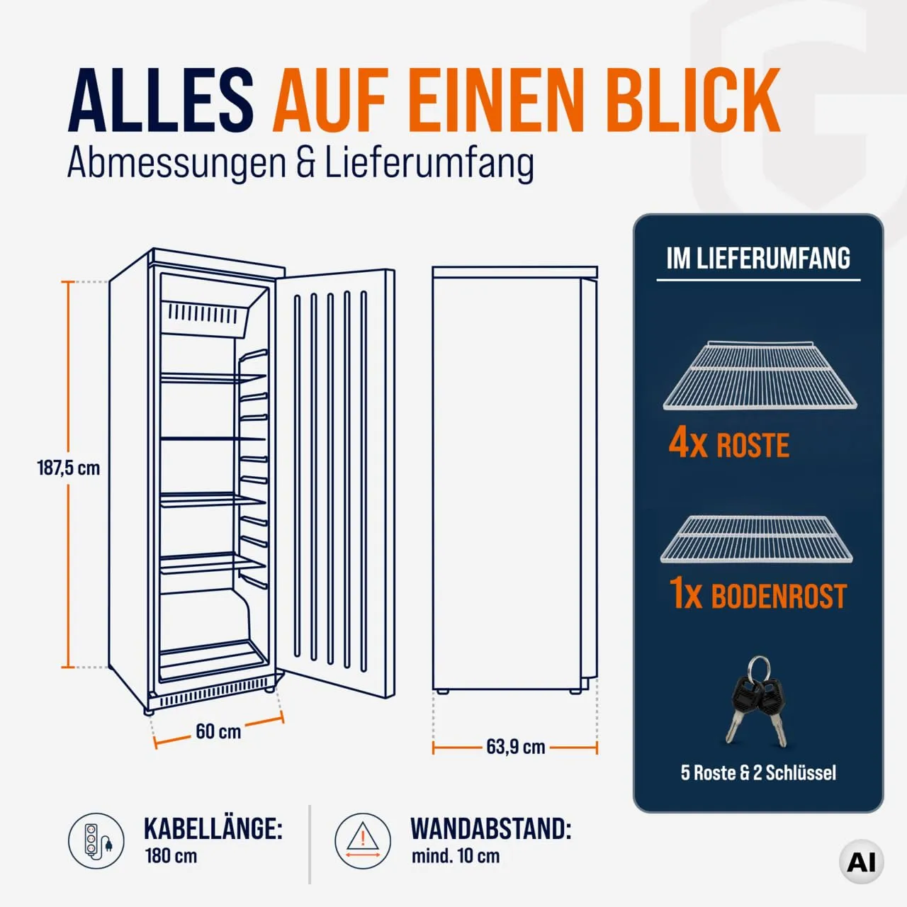 GastroHero LKSE400B Lagerkühlschrank 336 L