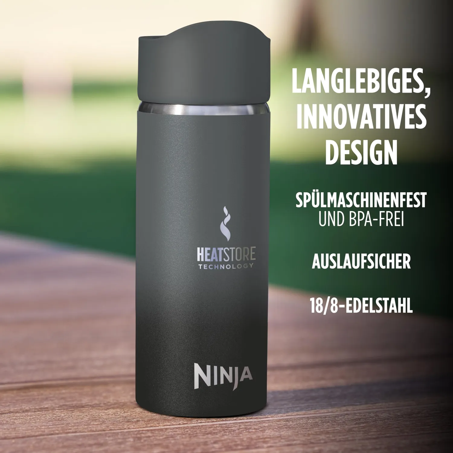 Ninja Sip Perfect Trinkflasche 400 ml Schwarz BPA-frei