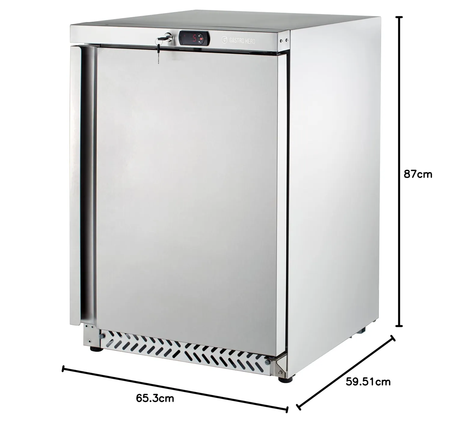 GastroHero SFH20S Tiefkühlschrank 170 Liter Edelstahl