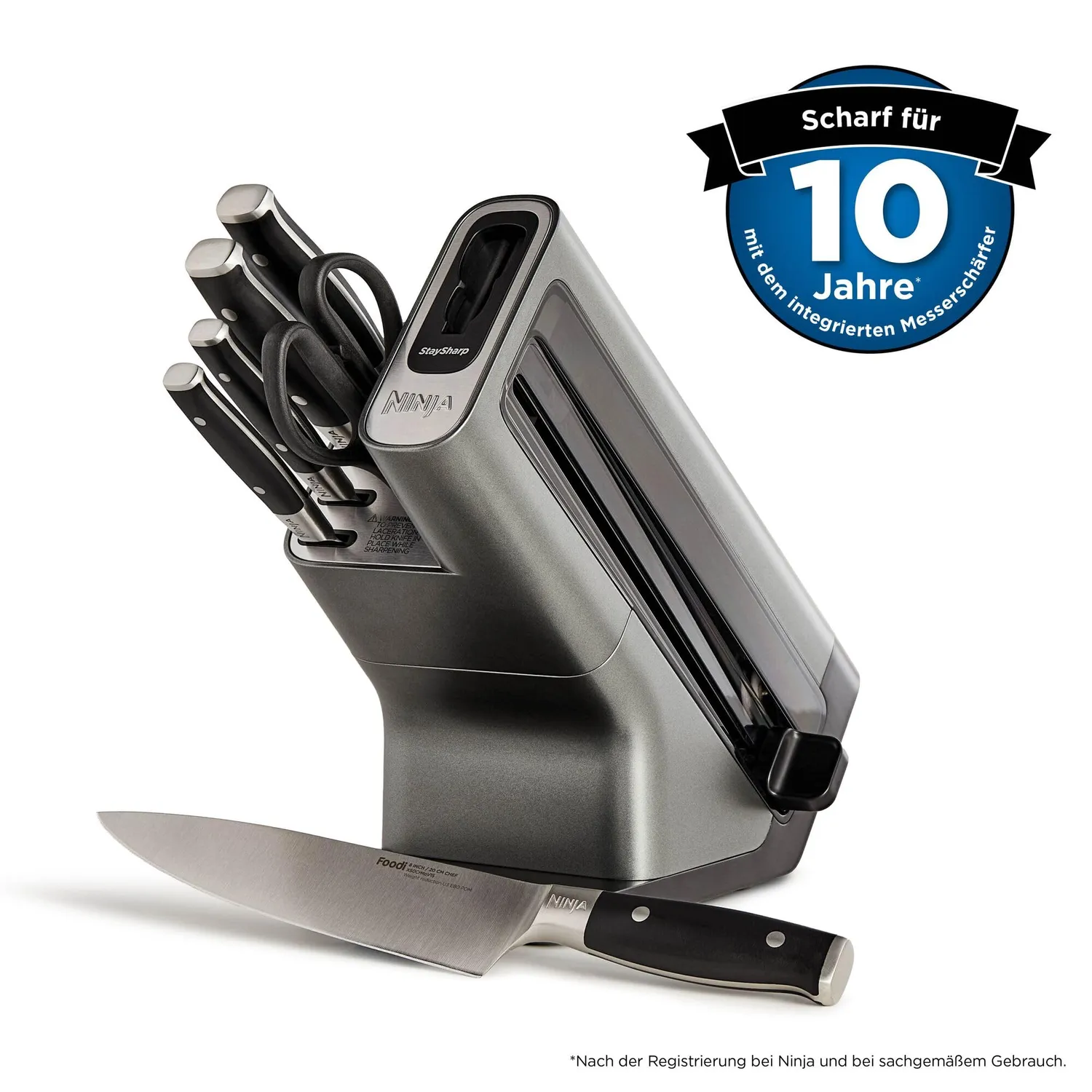 Ninja Foodi StaySharp Messerblock 6-tlg schwarz Edelstahl