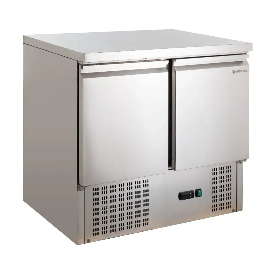 GastroHero ECO 2/0 Mini Kühltisch 240 L Edelstahl