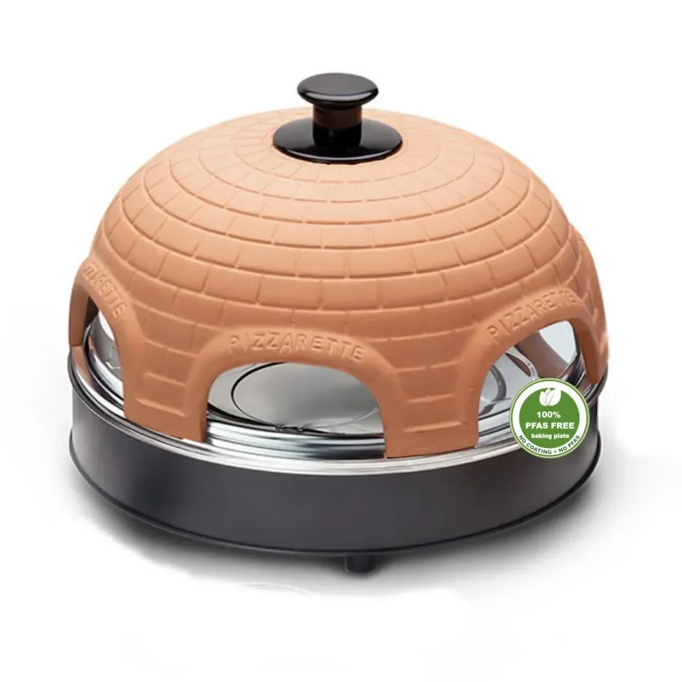 Emerio Pizzarette PO-115984 Pizzaofen 6 Personen Terracotta
