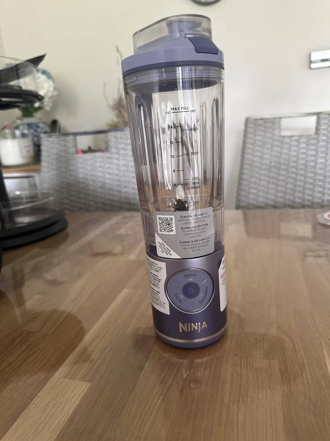 Ninja Blast Max Mixer 570ml Marineblau Akku USB Smoothie Maker