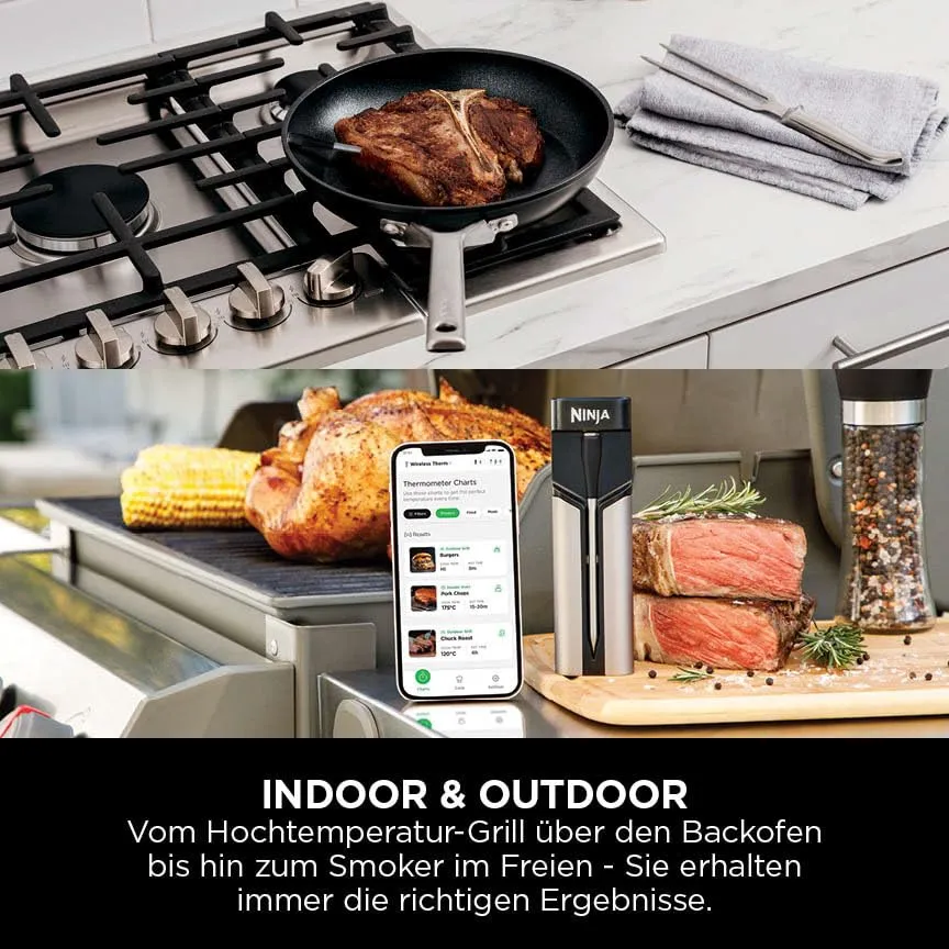 Ninja ProChef WP100EU Bratenthermometer kabellos Bluetooth App