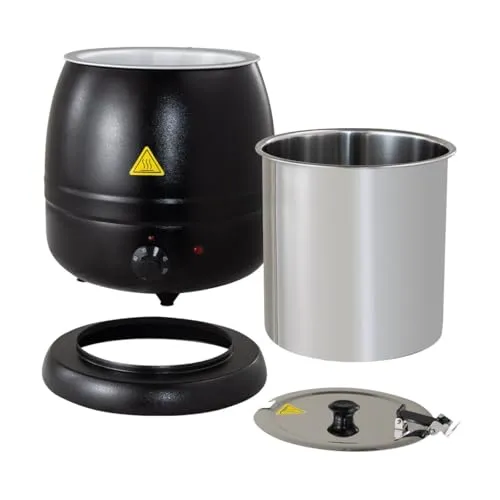GastroHero STS-ECO-10 Suppentopf 10 L Schwarz