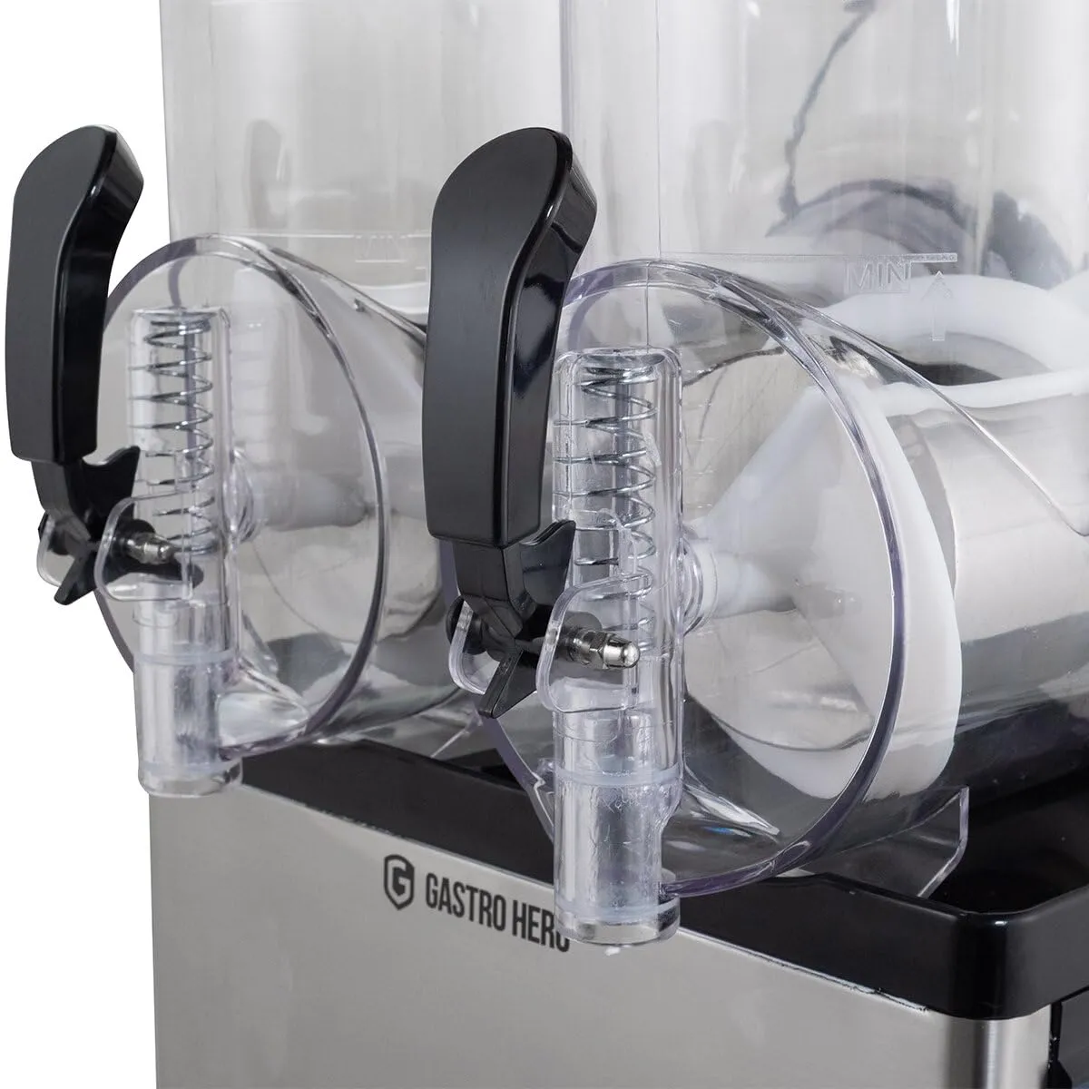 GastroHero Slush-Eismaschine 2x12 Liter 0,6 kW Schwarz