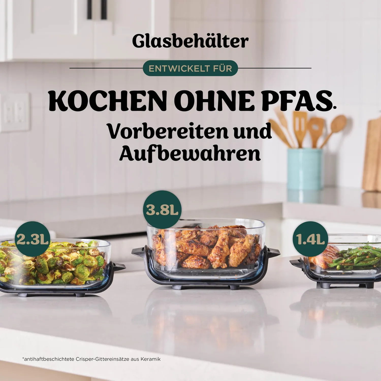 Ninja CRISPi FN103EUGN Heißluftfritteuse 3,8L Grün