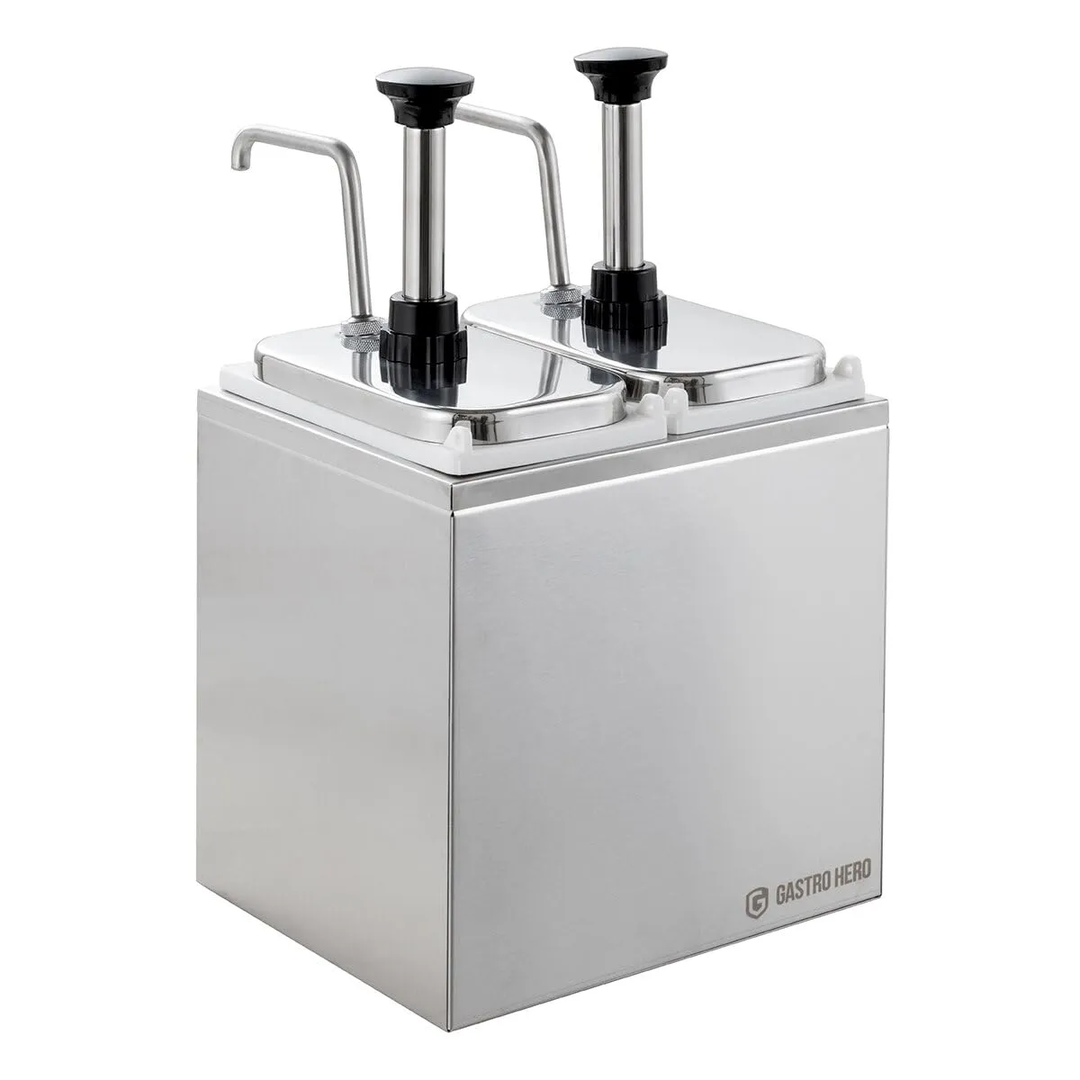 GastroHero SSE2X3SS Saucenspender 2x2 L Edelstahl