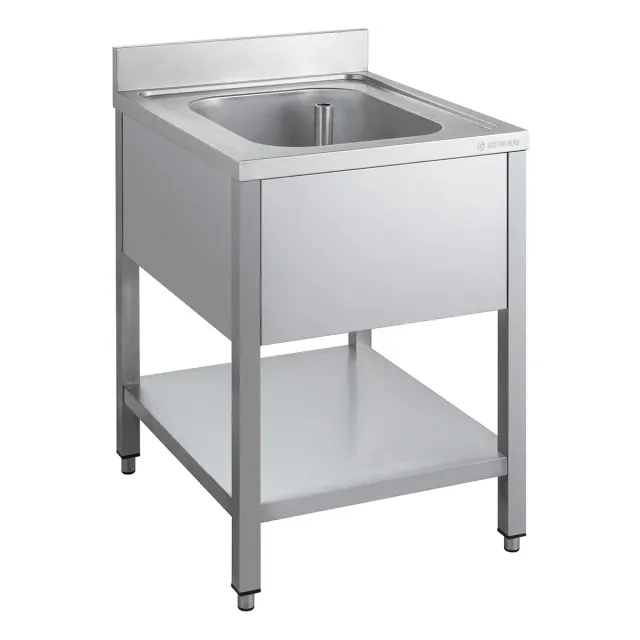 GastroHero ECO Spültisch 60x70 cm 1 Becken mittig