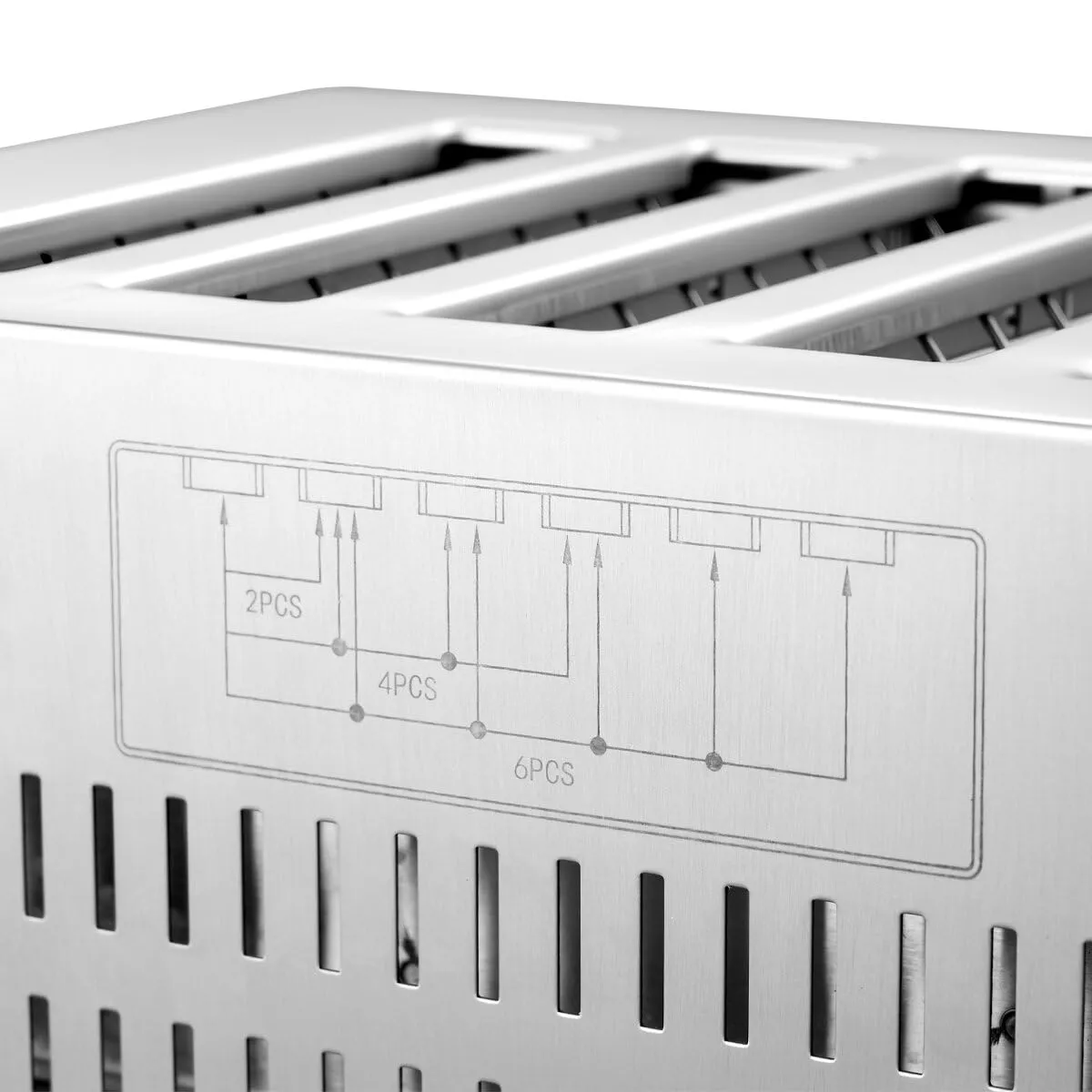 GastroHero ET6M Toaster Schlitztoaster 6 Scheiben Edelstahl