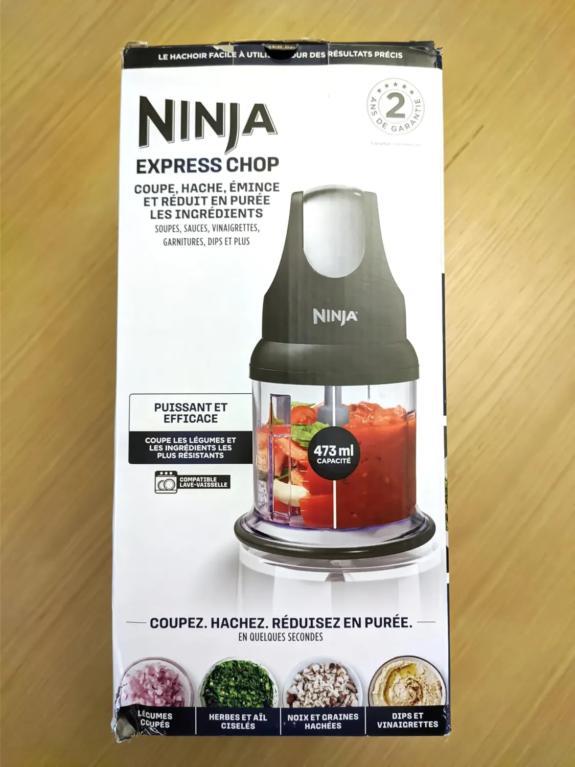 Ninja Express Chop NJ1002EUBK Zerkleinerer Schwarz 500 ml