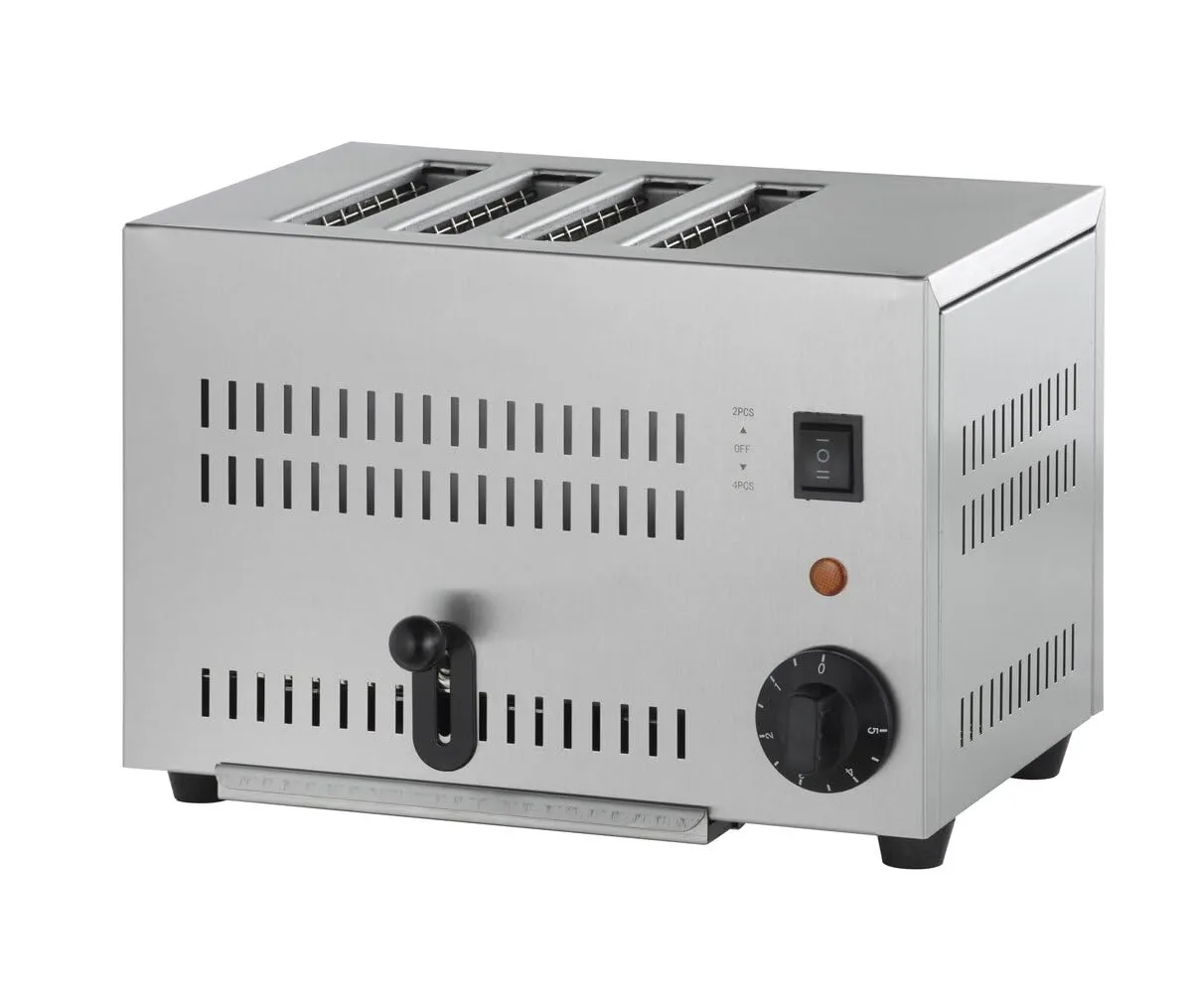 GastroHero Toaster Schlitztoaster 4 Schlitze Edelstahl 1,85 kW