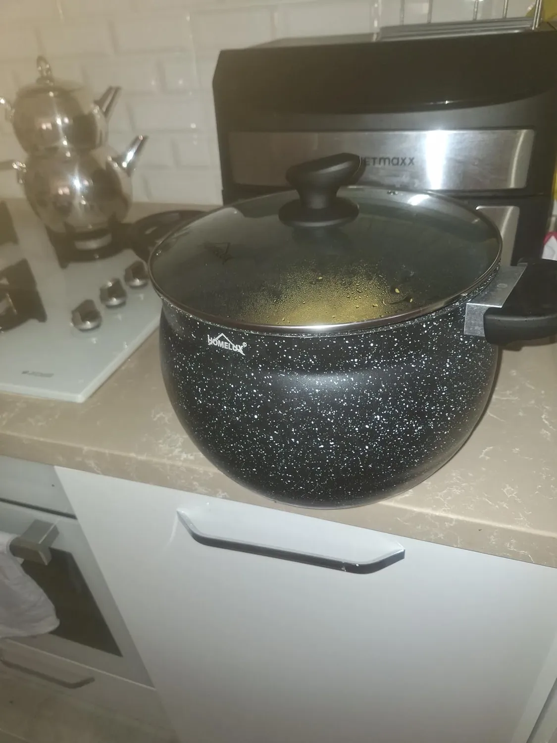 HOMELUX Kochtopf 20cm 4 Liter mit Glasdeckel antihaft