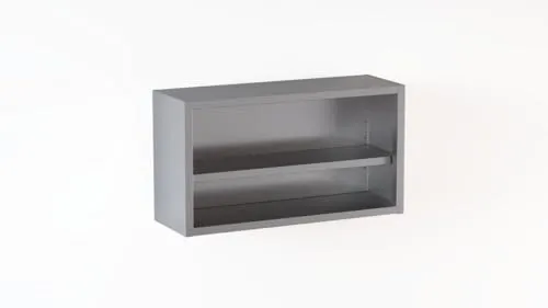 GastroHero Wandhängeschrank 160x40x65 Edelstahl offen