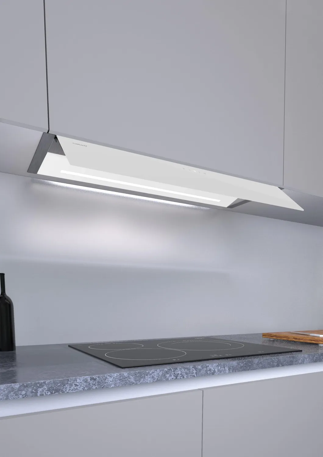 CATA TENGA 900 XGWH Einbauhaube 90 cm Weiß Glas