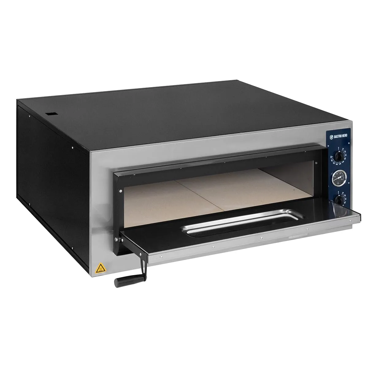 GastroHero PROFI Pizzaofen 4x30 cm 500°C Schamottstein