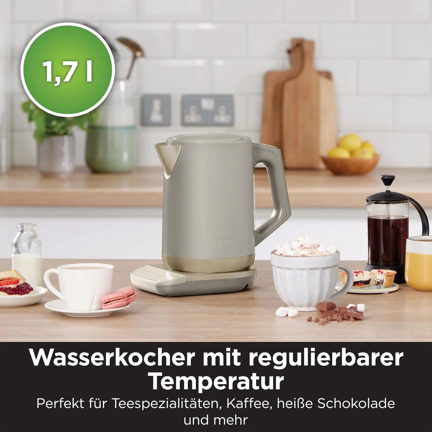Ninja Perfect Temperature Wasserkocher 1,7L Stonegold 3000W