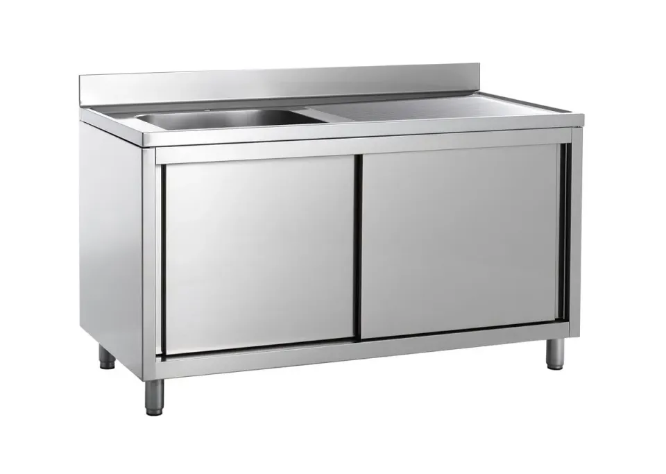 GastroHero Eco 12x7 Spülschrank 1 Becken links 120cm