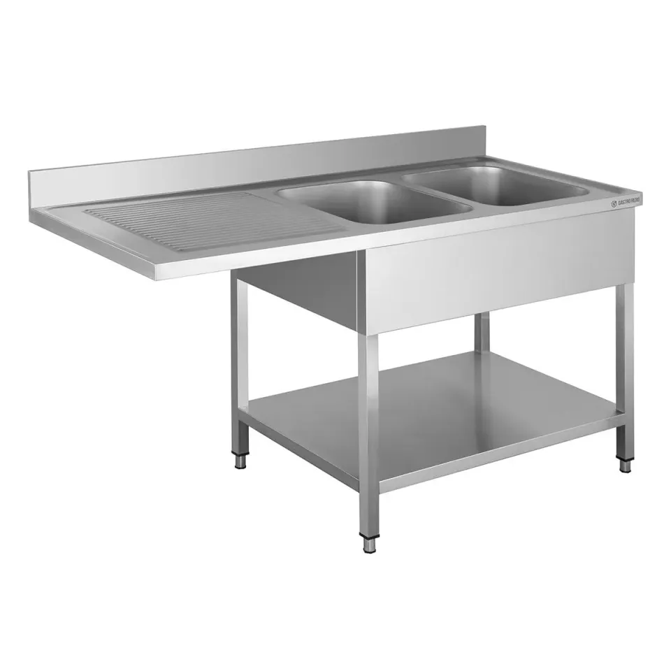 GastroHero SPZT Spülzentrum 160x70 2 Becken rechts