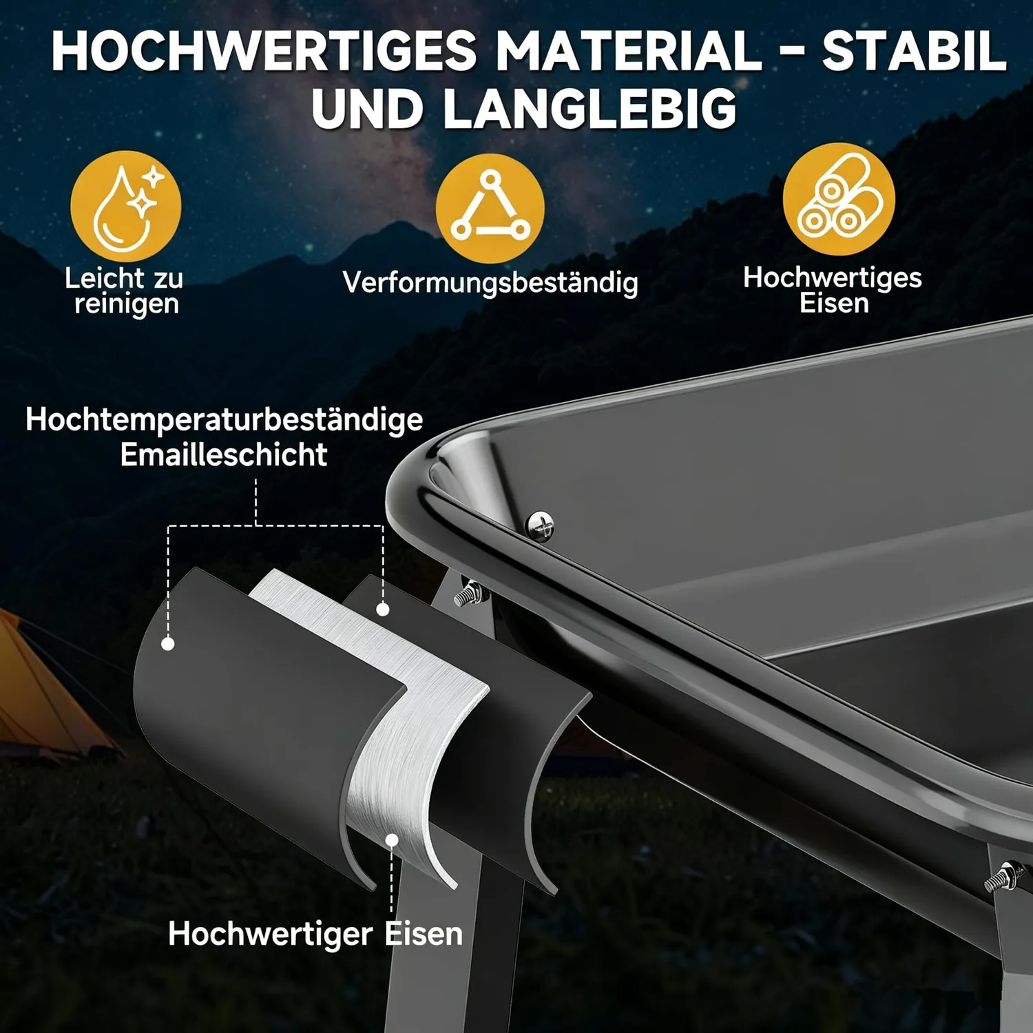 HOMELUX Holzkohlegrill Grillwagen 84x39x87cm