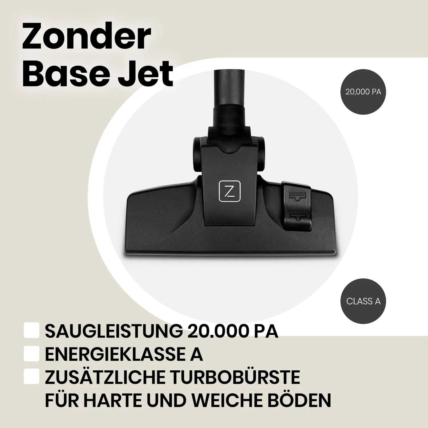 Zeegma Zonder Base Jet Staubsauger beutellos 2 Liter