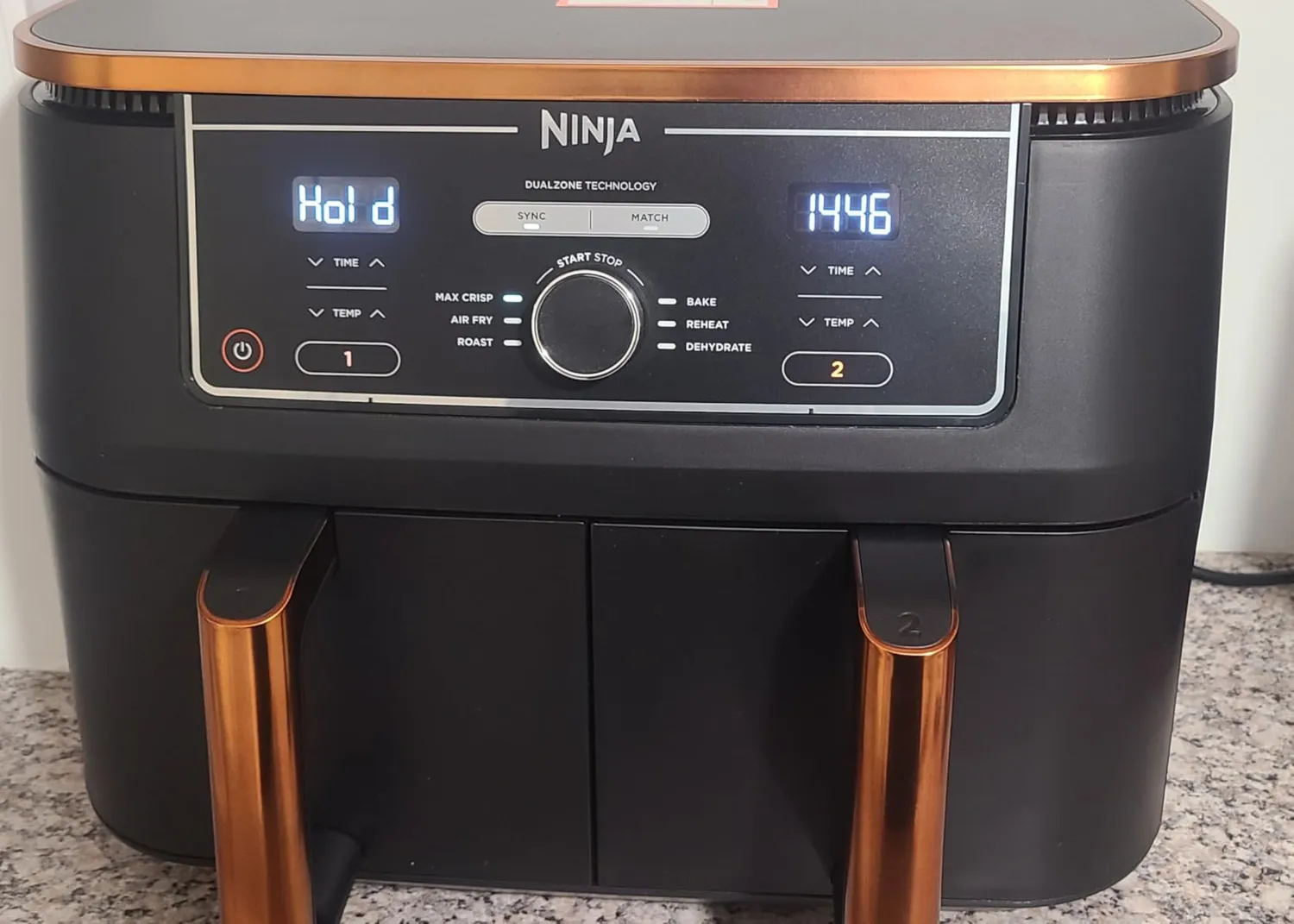 Ninja Foodi MAX AF400EUCP Heißluftfritteuse 9,5L Kupfer