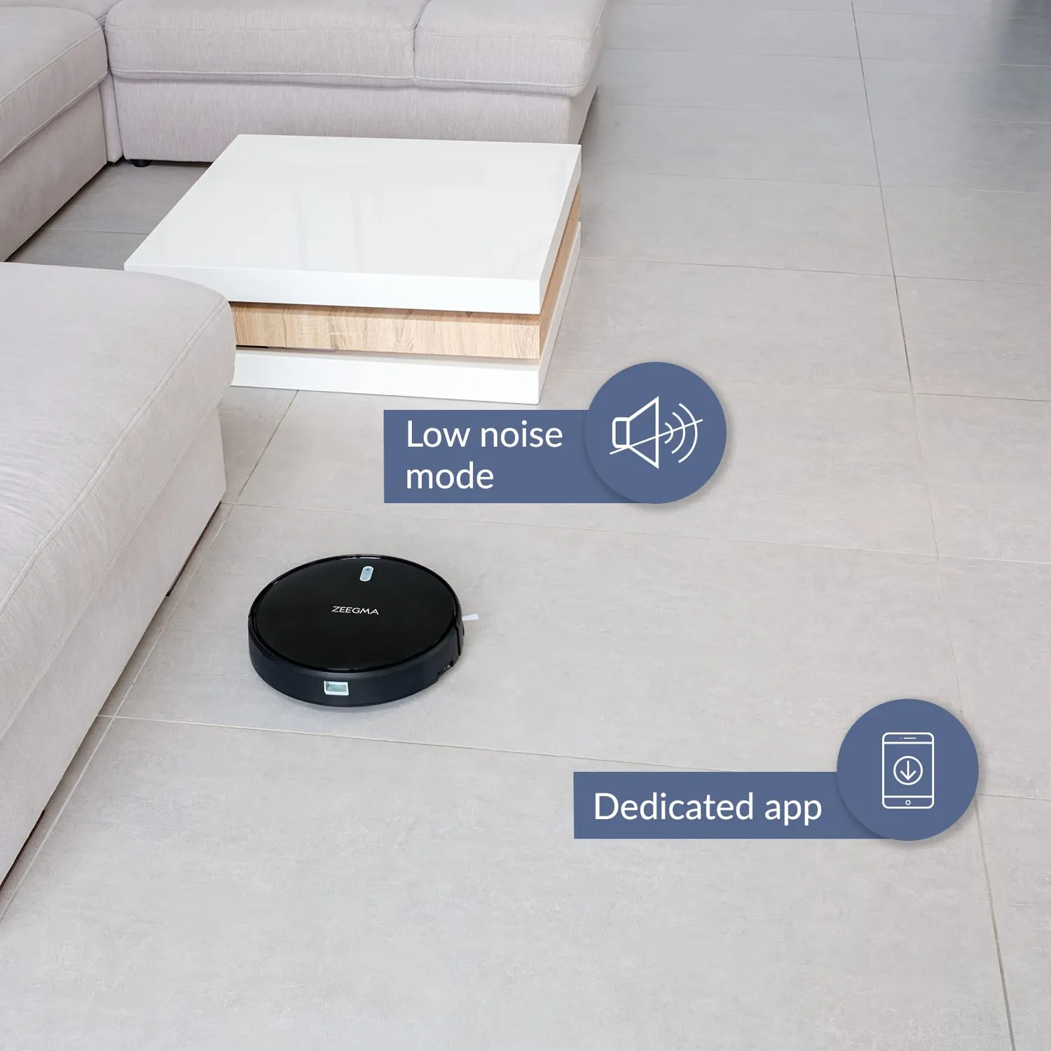 Zeegma Zonder Robo Next Saugroboter mit Wischfunktion HEPA