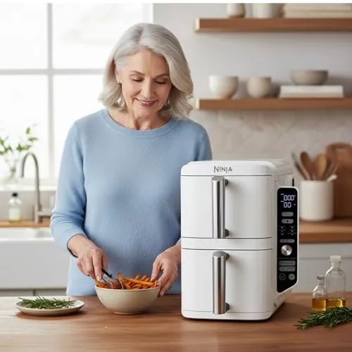 Ninja Double Stack XL SL400EUWH Heißluftfritteuse weiß 9,5 L