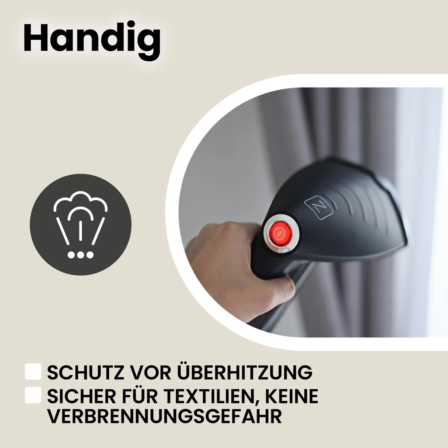 Zeegma Handig Dampfglätter 260 ml 1600 W Dauerdampf