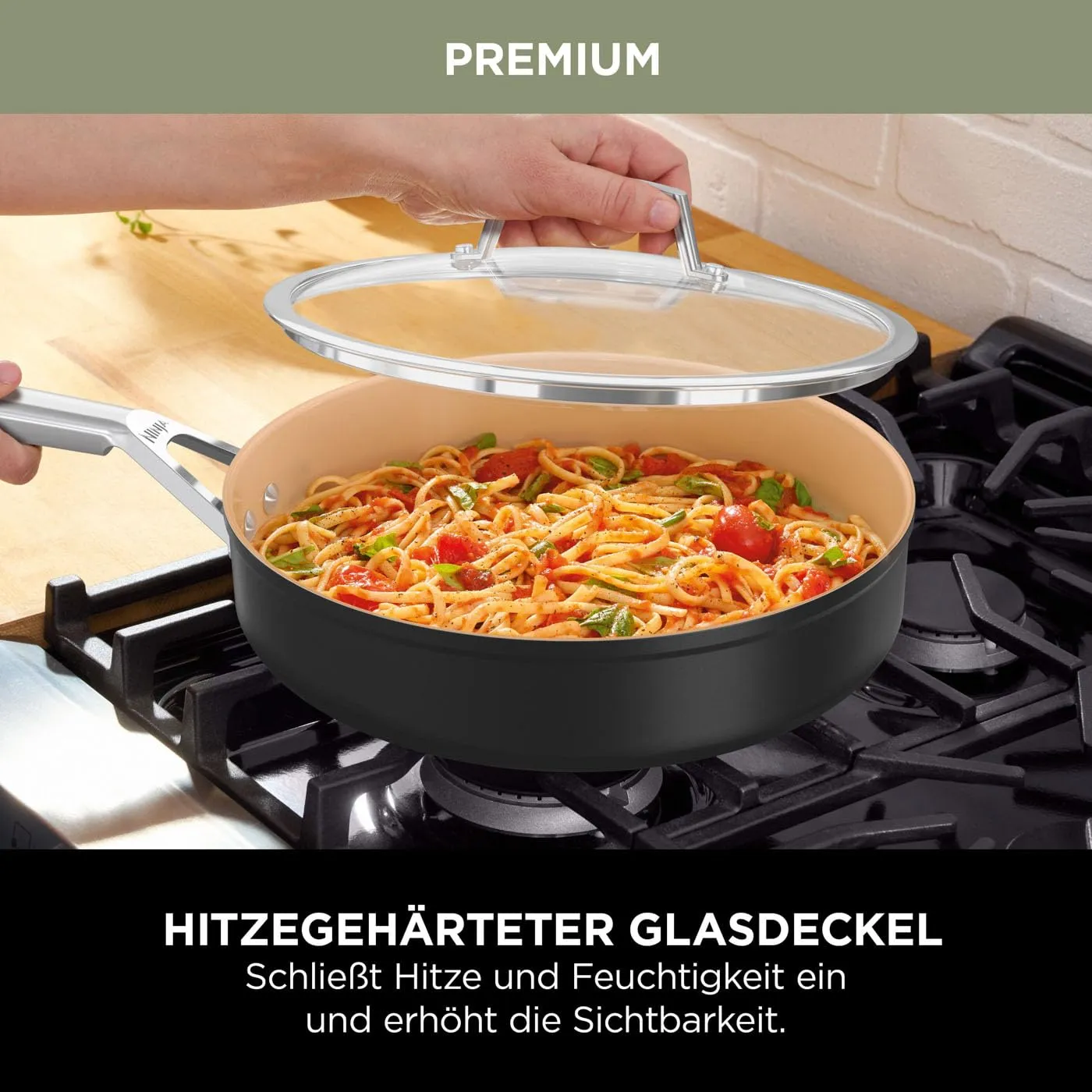 Ninja Extended Life Bratpfanne 24cm Keramik Terrakotta