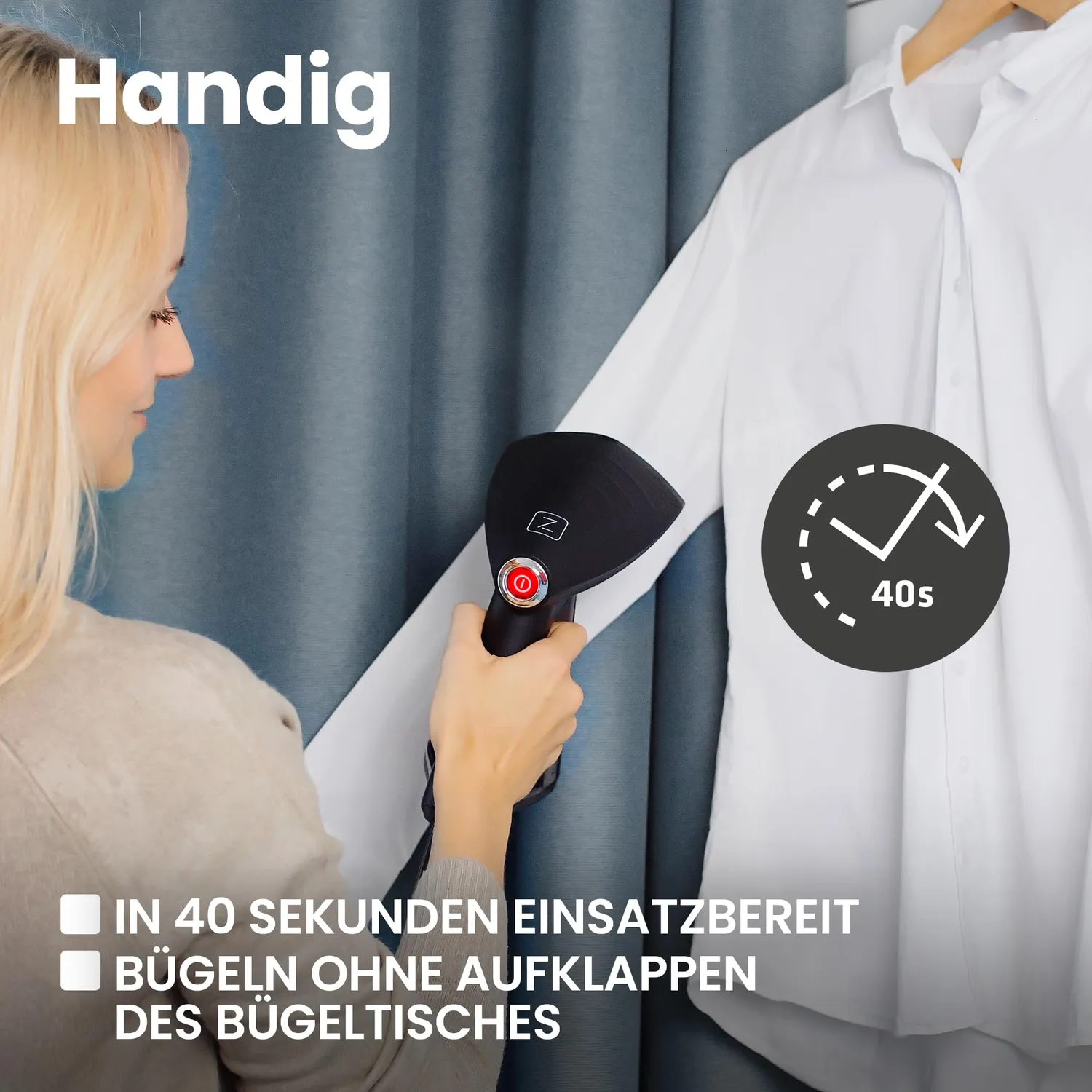 Zeegma Handig Dampfglätter 260 ml 1600 W Dauerdampf