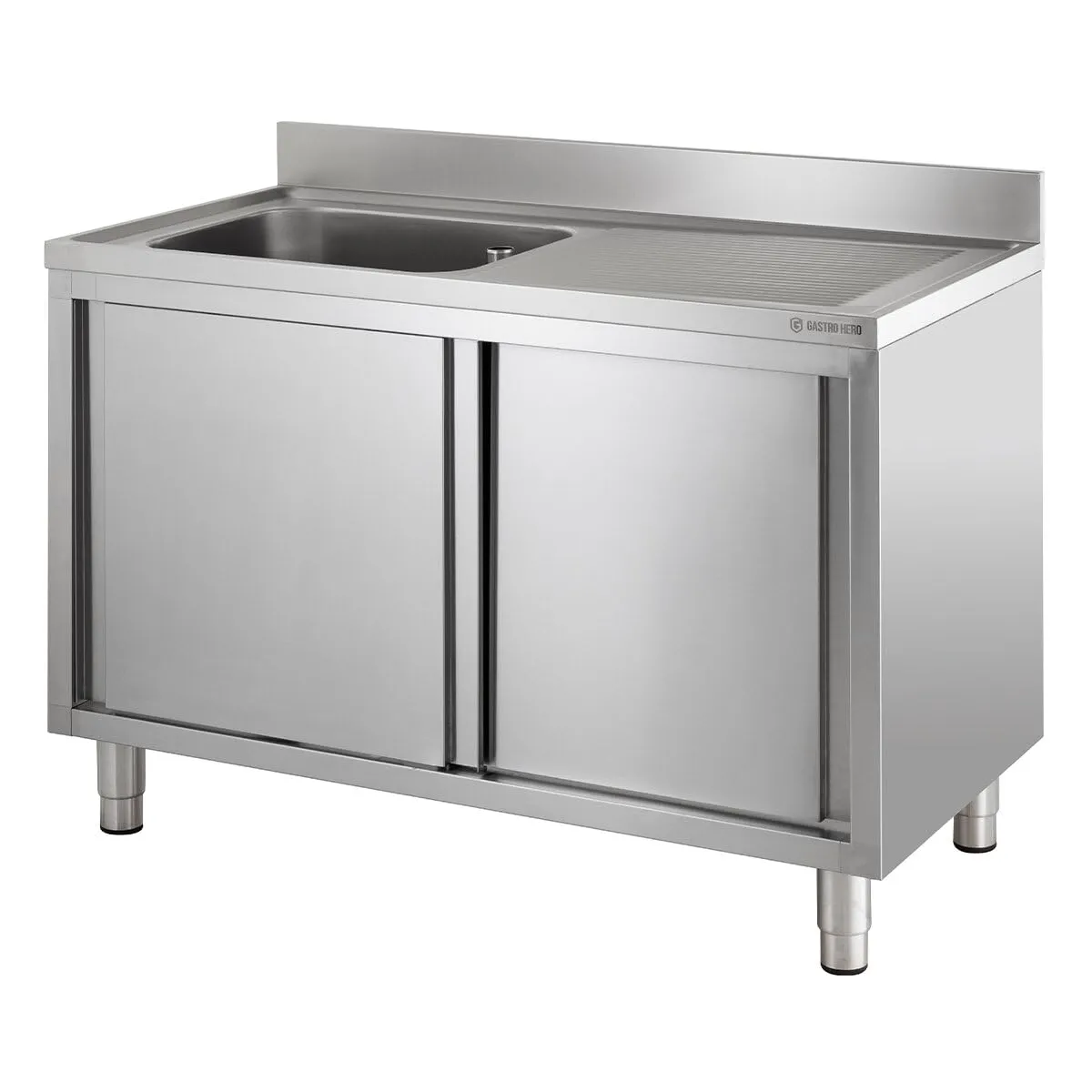 GastroHero Eco 14x6 Spülschrank 1 Becken links 140cm